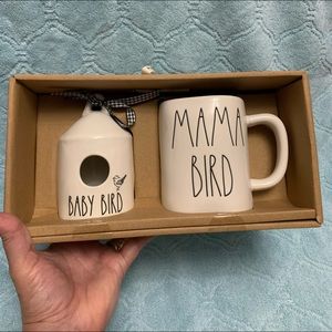 Rae Dunn MAMA BIRD Mug & BABY BIRD house